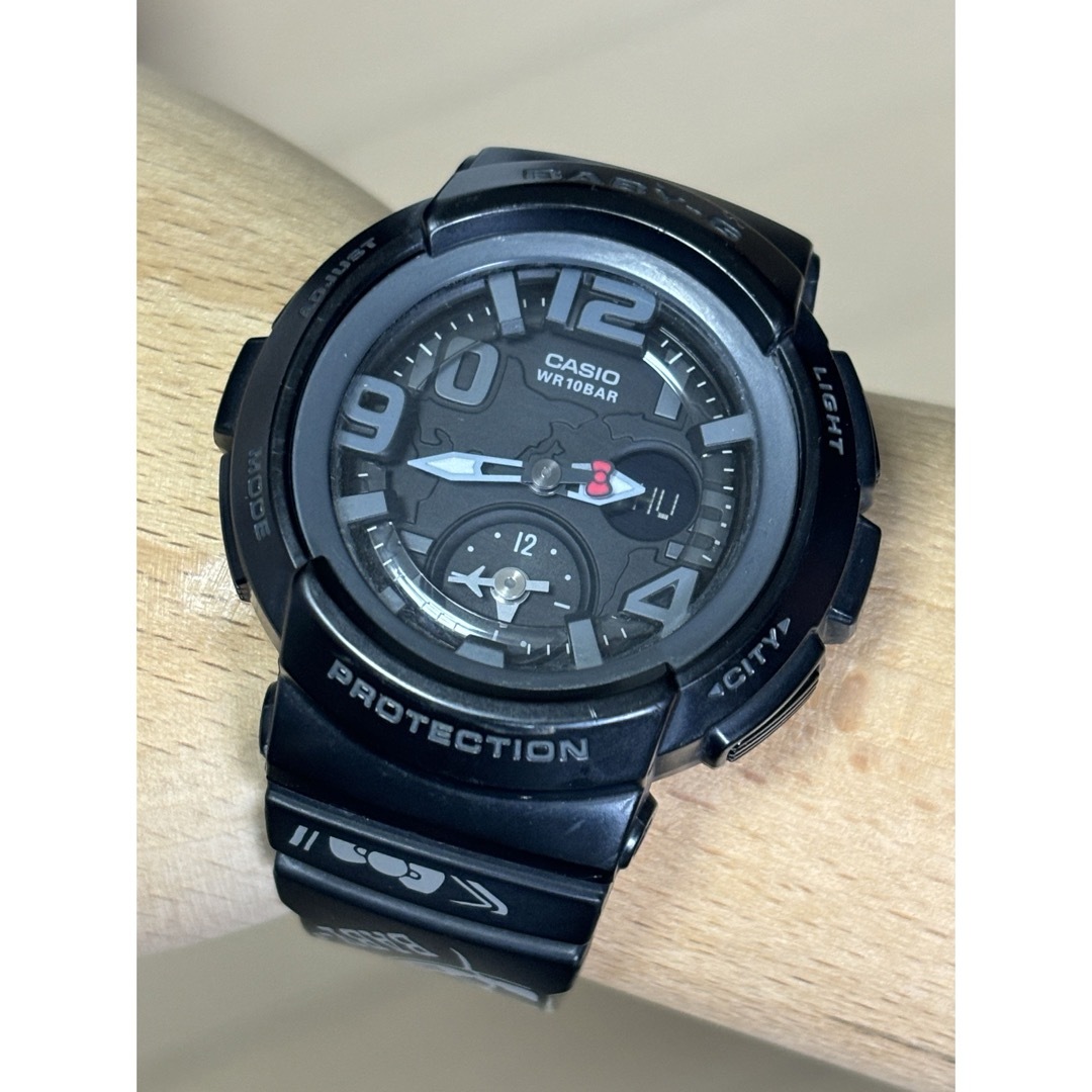 Baby-G(ベビージー)のG-SHOCK/baby-G/限定/BGA-190KT/コラボ/キティ/黒/時計 レディースのファッション小物(腕時計)の商品写真