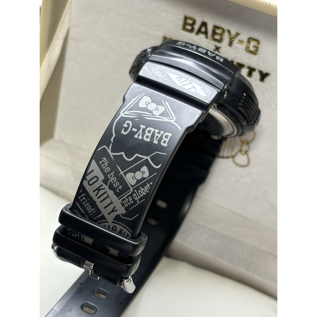 Baby-G(ベビージー)のG-SHOCK/baby-G/限定/BGA-190KT/コラボ/キティ/黒/時計 レディースのファッション小物(腕時計)の商品写真