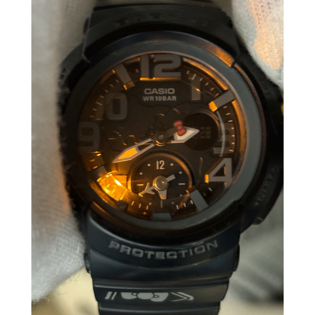 Baby-G(ベビージー)のG-SHOCK/baby-G/限定/BGA-190KT/コラボ/キティ/黒/時計 レディースのファッション小物(腕時計)の商品写真