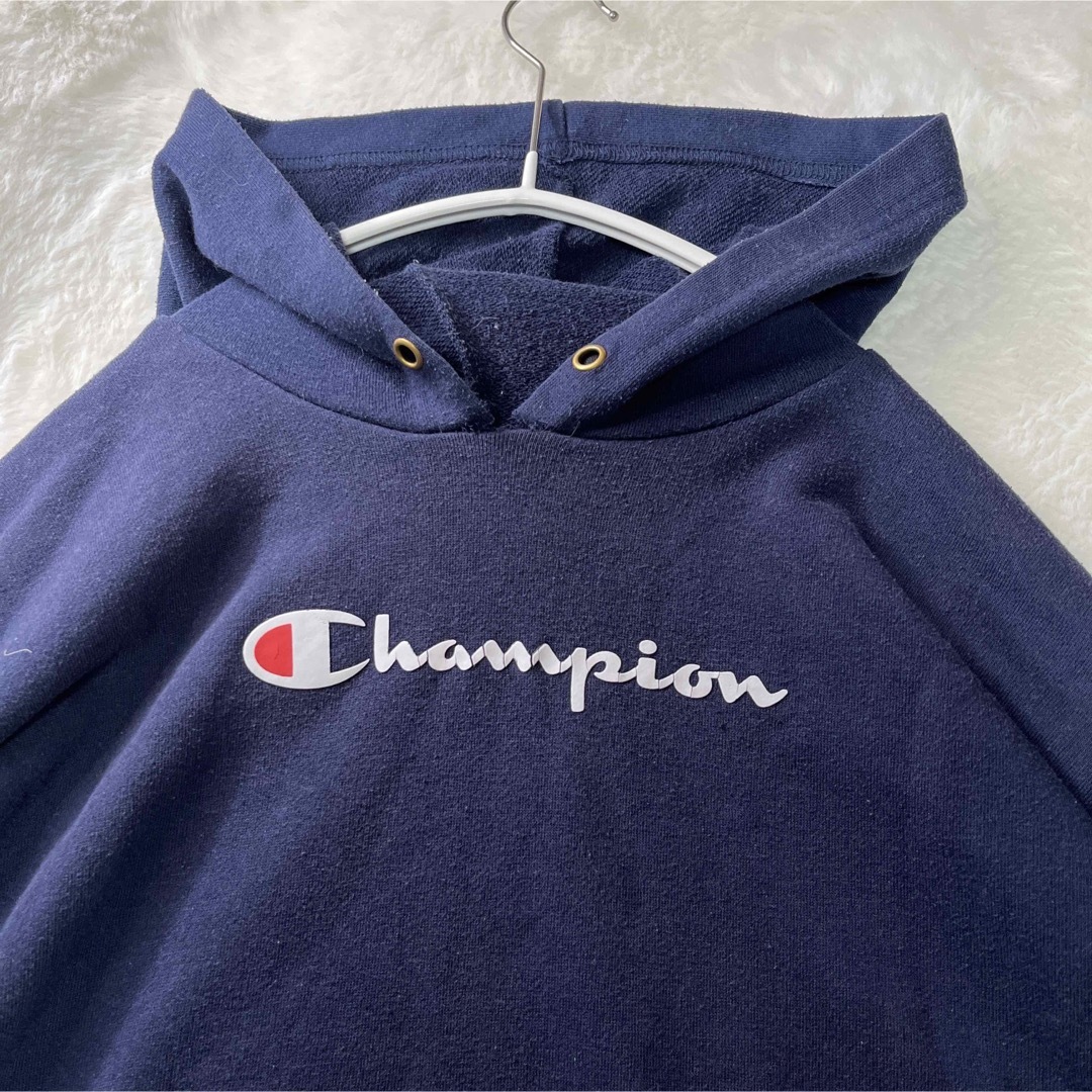 Champion(チャンピオン)のチャンピオン　スウェット　トレーナー　フードパーカー　ネイビー キッズ/ベビー/マタニティのキッズ服男の子用(90cm~)(その他)の商品写真