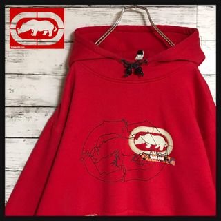 ECKŌ UNLTD（ECKO UNLTD） - 【ビッグサイズ】エコーアンリミデッド　ロゴ入りパーカー　裏起毛　レッド　F822