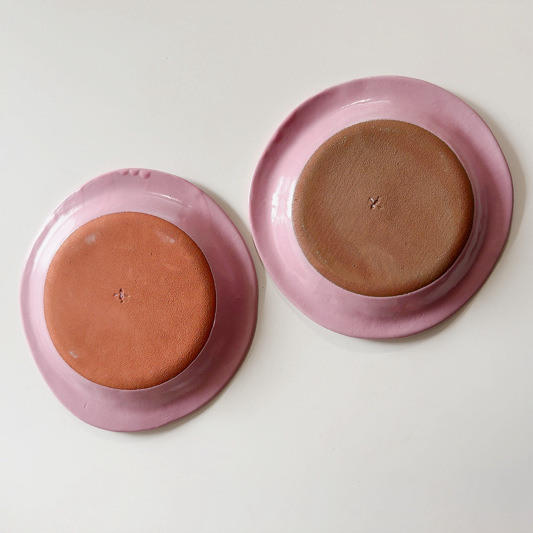 teto ceramics　石井啓一　リム皿(中) ピンク　2枚 インテリア/住まい/日用品のキッチン/食器(食器)の商品写真