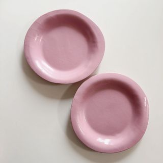 teto ceramics　石井啓一　リム皿(中) ピンク　2枚(食器)