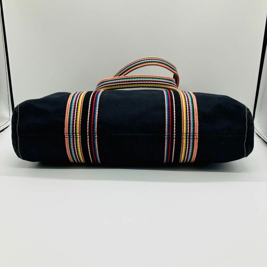 Paul Smith(ポールスミス)のポールスミス　トートバッグ　ハンドバッグ　手提げ　マルチカラー　キャンバス　黒紺 レディースのバッグ(トートバッグ)の商品写真