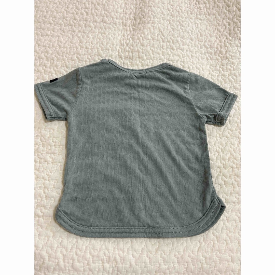 ベビーTシャツ 90 グリーン キッズ/ベビー/マタニティのキッズ服男の子用(90cm~)(Tシャツ/カットソー)の商品写真