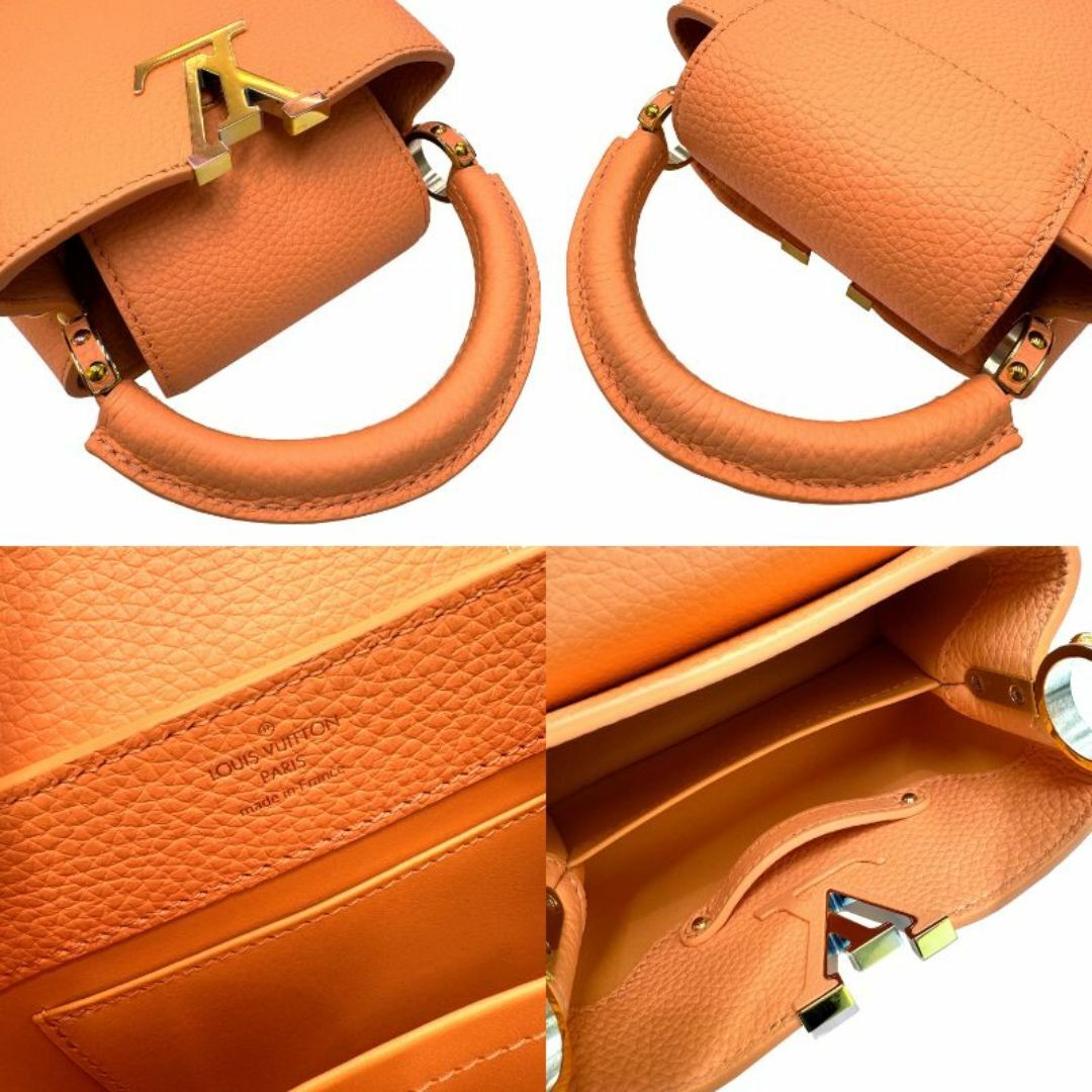 LOUIS VUITTON(ルイヴィトン)のLOUIS VUITTON ルイ ヴィトン カプシーヌ MINI M22606 RFID ICチップ トリヨンレザー ハンドバッグ ショルダーバッグ ピンクオレンジ レザー レディース 現行 ミニ 入手困難 レディースのバッグ(ハンドバッグ)の商品写真