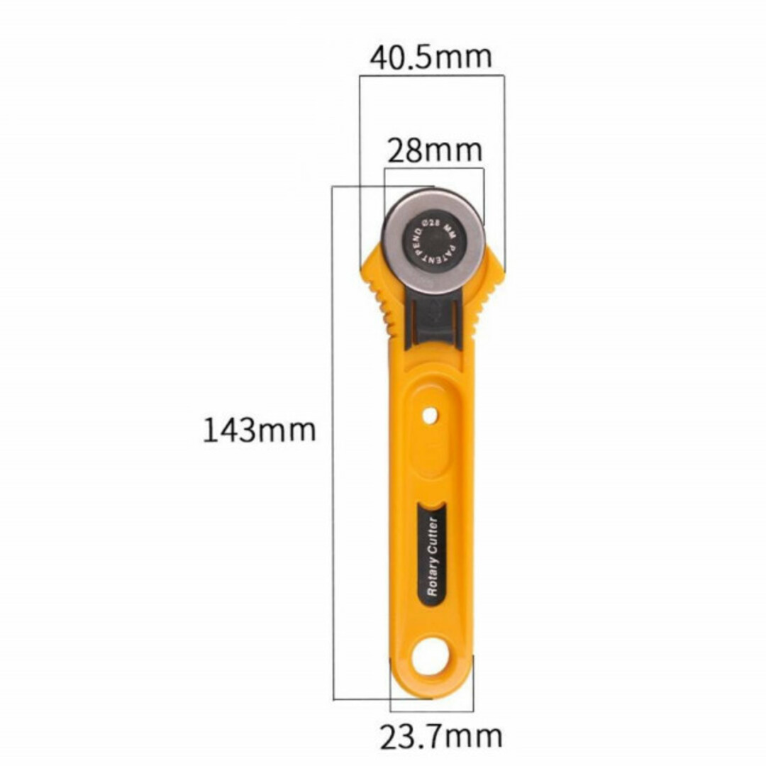 ロータリーカッター　28mm　ハンドメイド　手芸　DIY 布　生地　レザー　工芸 インテリア/住まい/日用品の文房具(はさみ/カッター)の商品写真