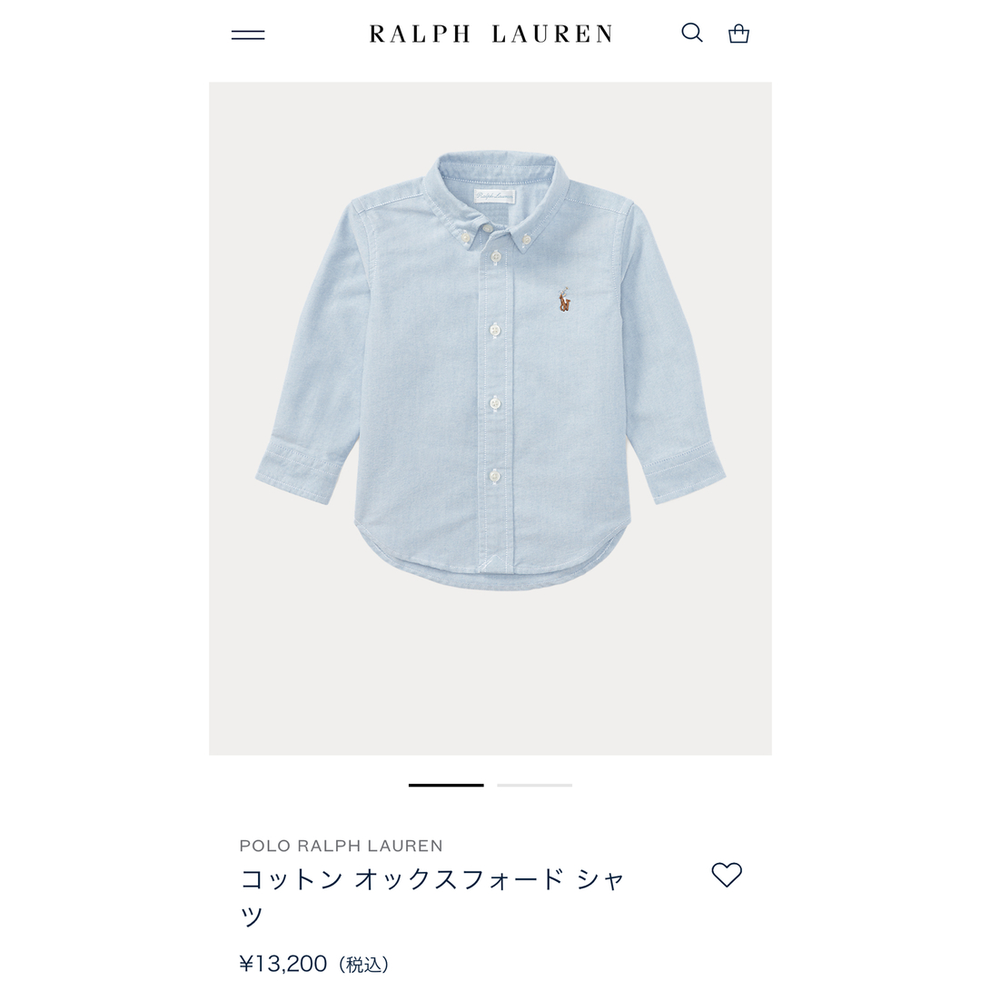 POLO RALPH LAUREN(ポロラルフローレン)のPOLO RALPH LAUREN シャツ　12M キッズ/ベビー/マタニティのベビー服(~85cm)(シャツ/カットソー)の商品写真