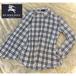 バーバリー(BURBERRY)のBurberry Londonバーバリーロンドンノバチェック長袖シャツベージュＬ(シャツ/ブラウス(長袖/七分))