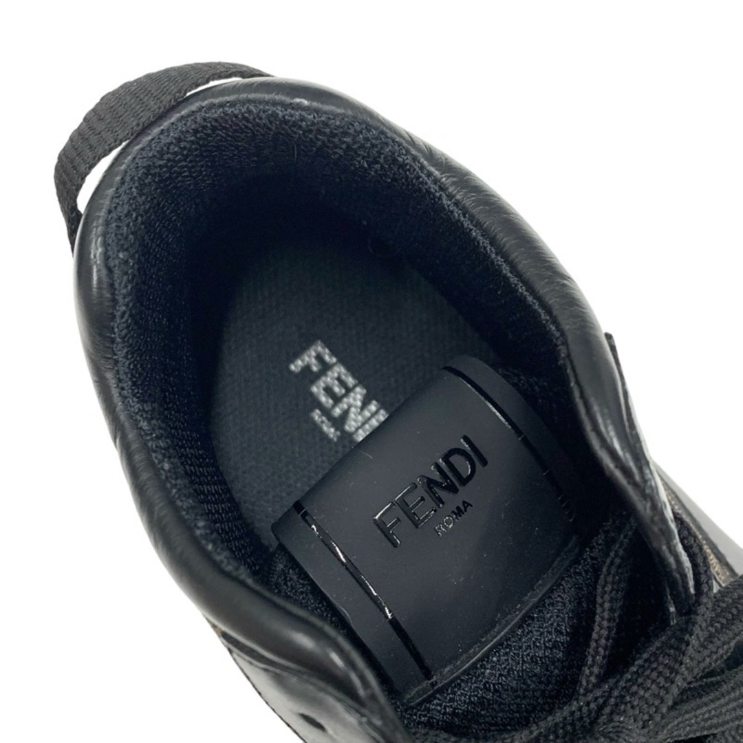 FENDI(フェンディ)のフェンディ FENDI スニーカー ハイカットスニーカー 靴 シューズ ズッカ ロゴ ファブリック レザー ブラック ブラウン メンズ メンズの靴/シューズ(スニーカー)の商品写真