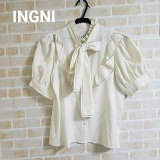 イング(INGNI)のINGNI 配色リボンブラウス(シャツ/ブラウス(半袖/袖なし))