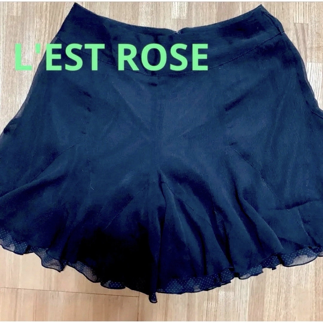 L'EST ROSE(レストローズ)のレストローズ L'EST ROSE キュロットスカート ミニスカート フリル レディースのパンツ(キュロット)の商品写真