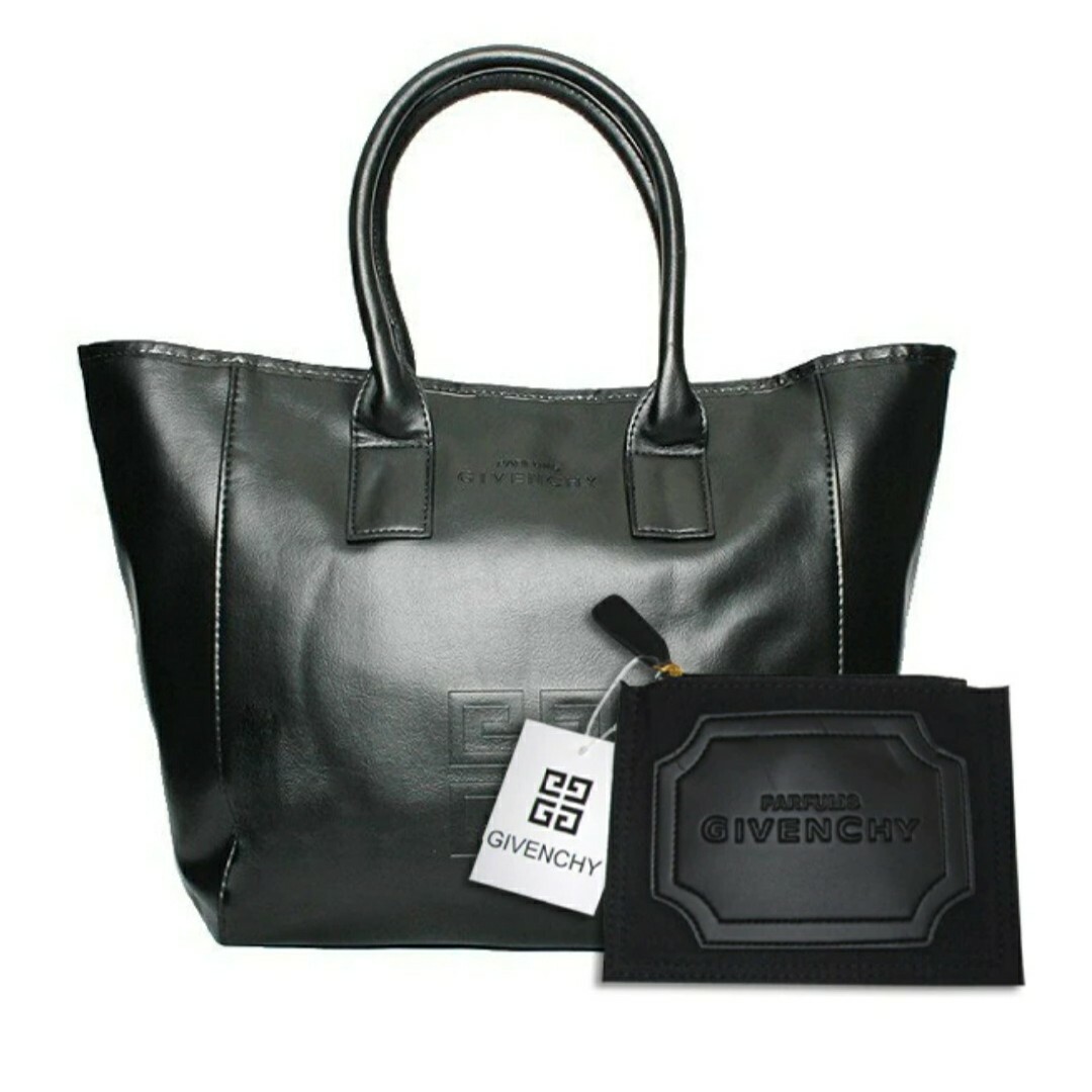 GIVENCHY(ジバンシィ)のGIVENCHYトートバッグノベルティポーチ　セット　ブラック　男女兼用 レディースのバッグ(トートバッグ)の商品写真