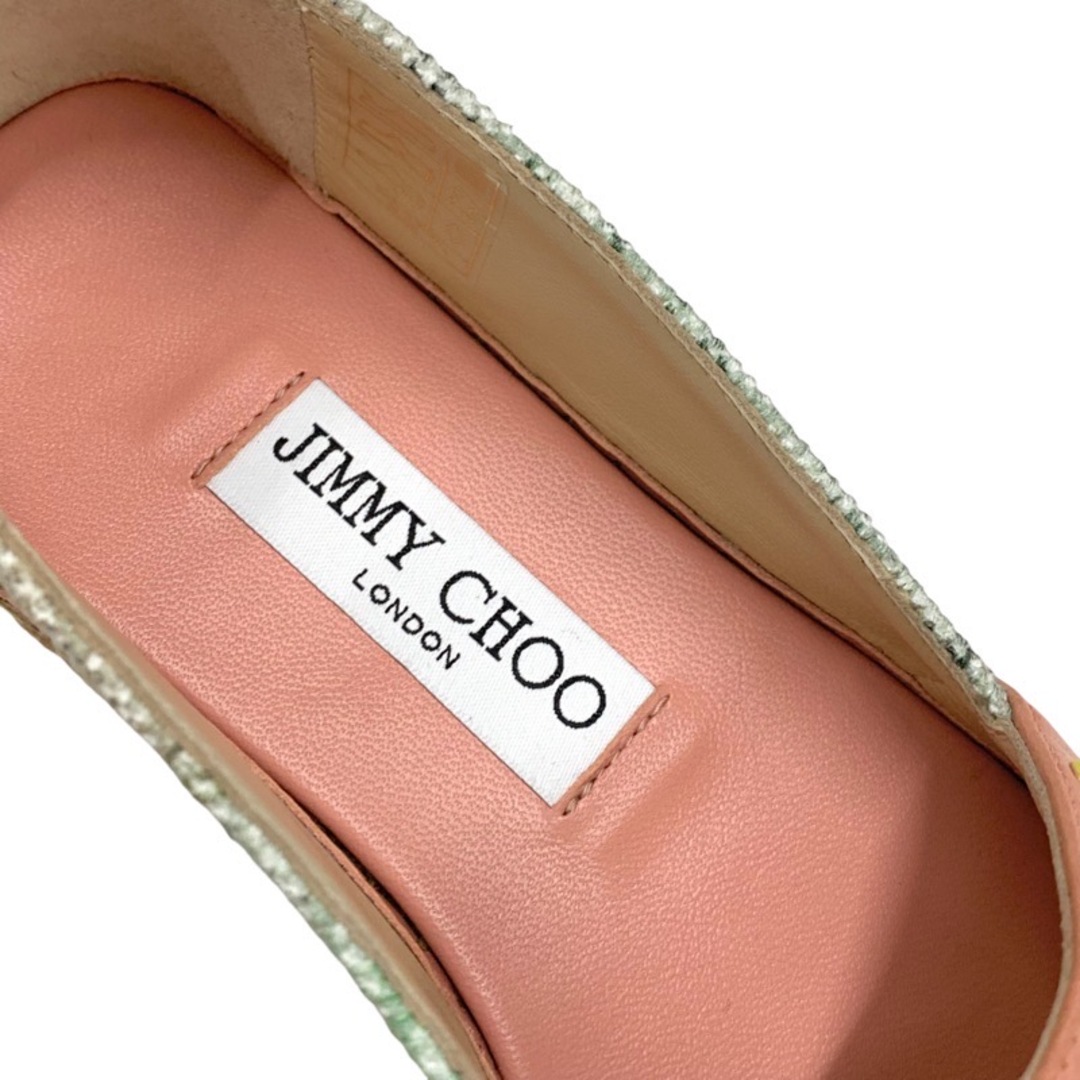 JIMMY CHOO(ジミーチュウ)の未使用 ジミーチュウ JIMMY CHOO DRU FLAT フラットシューズ 靴 シューズ エスパドリーユ ロゴ グラデーション キャンバス ピンク系 レディースの靴/シューズ(スリッポン/モカシン)の商品写真