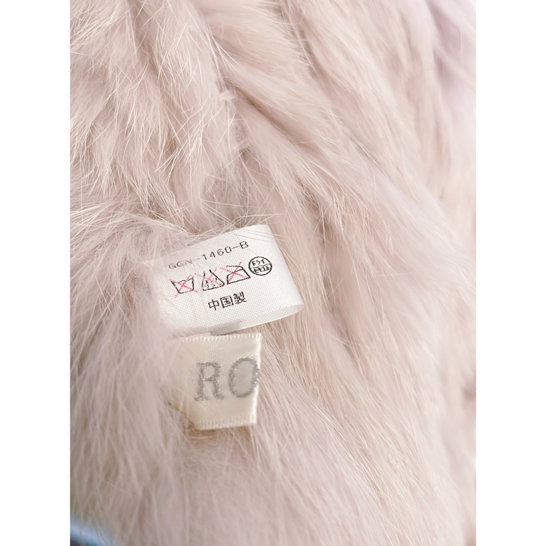 ROPE’(ロペ)のロペ　ラビットファー　ストール　マフラー　くすみピンク レディースのファッション小物(マフラー/ショール)の商品写真
