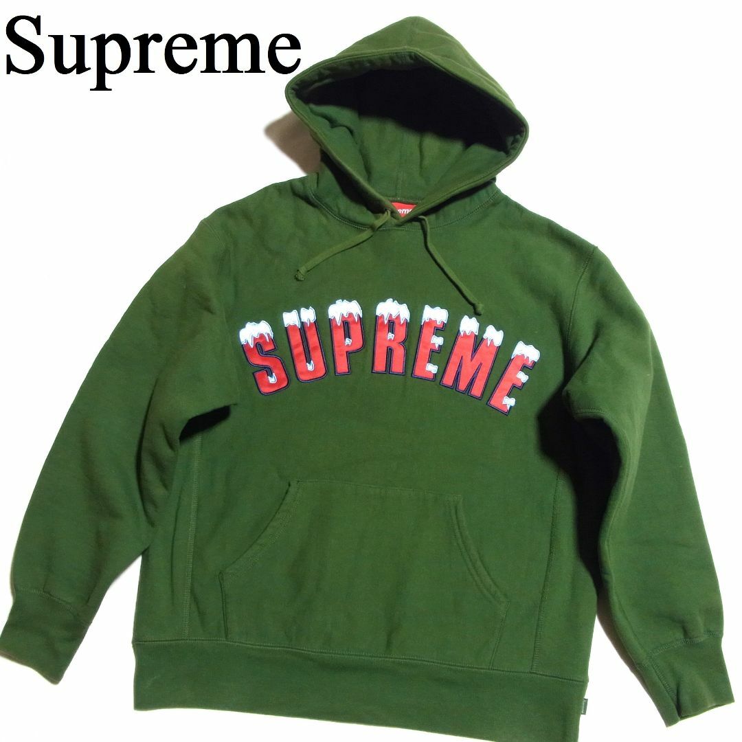 Supreme(シュプリーム)のSupreme Icy Arc Hooded Sweatshirt S グリーン メンズのトップス(パーカー)の商品写真