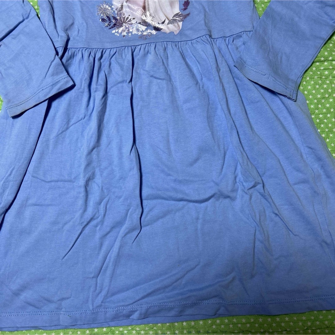 H&M(エイチアンドエム)のH&M サイズ122 アナ雪　エルサ　長袖カットソー　チュニック キッズ/ベビー/マタニティのキッズ服女の子用(90cm~)(Tシャツ/カットソー)の商品写真