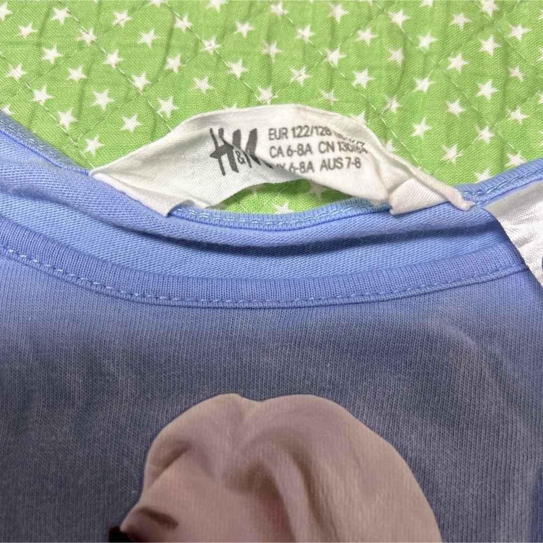 H&M(エイチアンドエム)のH&M サイズ122 アナ雪　エルサ　長袖カットソー　チュニック キッズ/ベビー/マタニティのキッズ服女の子用(90cm~)(Tシャツ/カットソー)の商品写真