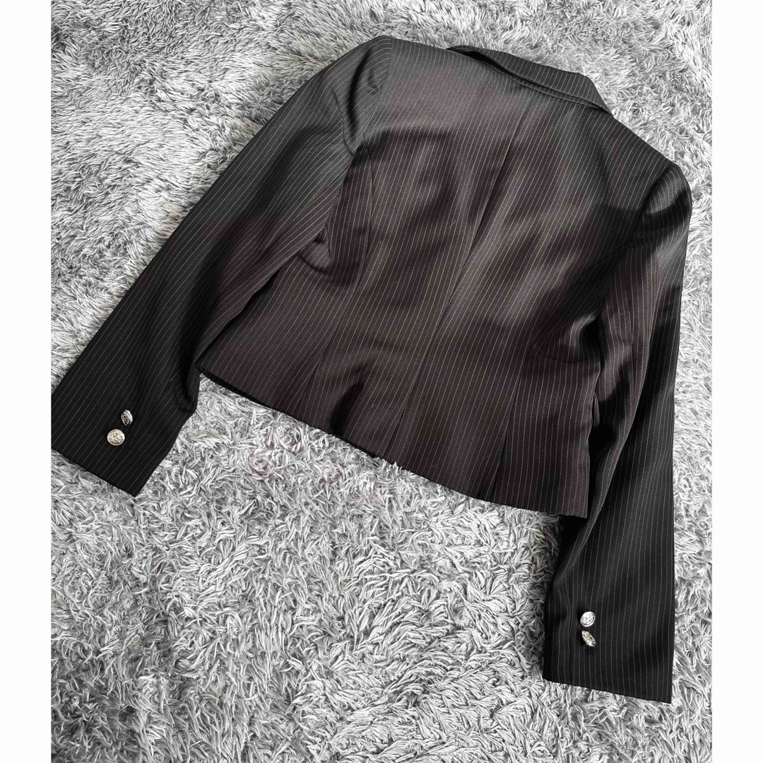 MICHIKO LONDON(ミチコロンドン)の一度着用！ ミチココシノロンドン　ストライプ　セットアップ　5点セット　銀ボタン キッズ/ベビー/マタニティのキッズ服女の子用(90cm~)(ドレス/フォーマル)の商品写真