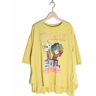 スカラー(ScoLar)のスカラー ScoLar ネコとスカラーちゃんのキャンディ柄Tシャツ(Tシャツ(半袖/袖なし))