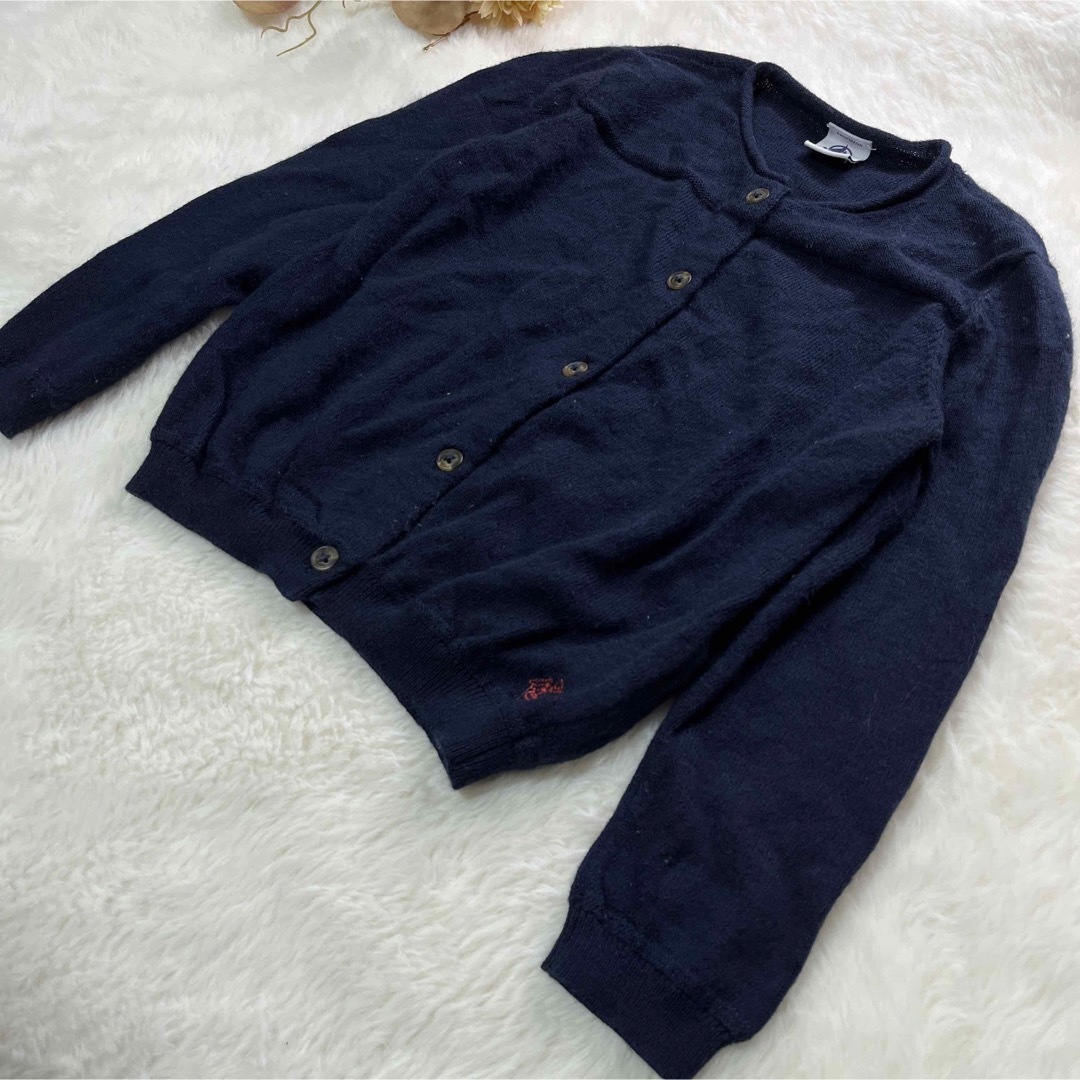 PETIT BATEAU(プチバトー)のプチバトー　コットン×ウール　カーディガン　ニット　セーター キッズ/ベビー/マタニティのキッズ服女の子用(90cm~)(カーディガン)の商品写真