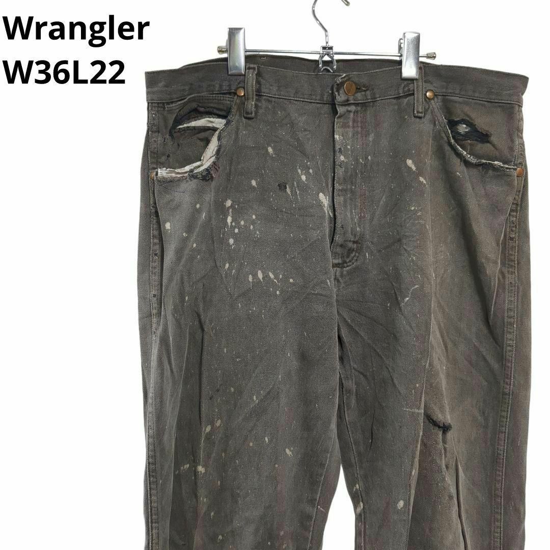 Wrangler(ラングラー)のWrangler　W36L22 ストレートワイドジーンズ　グレーデニム　 8 メンズのパンツ(デニム/ジーンズ)の商品写真