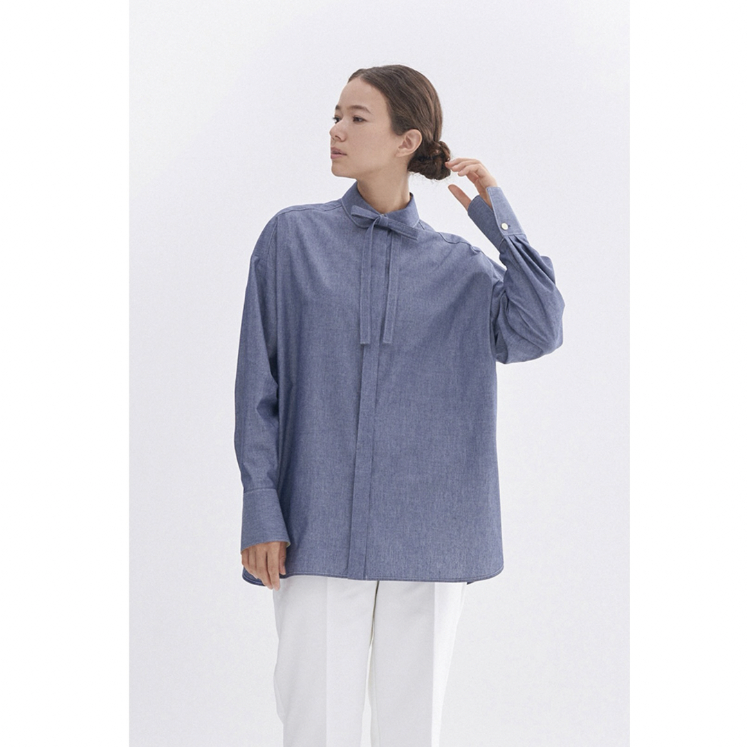 yori リボンタイワイドシャツ 36 レディースのトップス(シャツ/ブラウス(長袖/七分))の商品写真