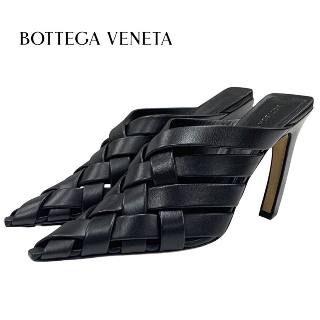 Bottega Veneta(ボッテガヴェネタ)の未使用 ボッテガヴェネタ BOTTEGAVENETA アルフィー パンプス ミュール 靴 シューズ イントレチャート ラムスキン ブラック 黒 レディースの靴/シューズ(ハイヒール/パンプス)の商品写真