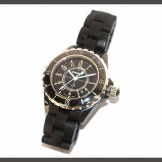 シャネル(CHANEL)のシャネル J12 ブラックセラミック 33mm 腕時計 クオーツ H0682(腕時計)