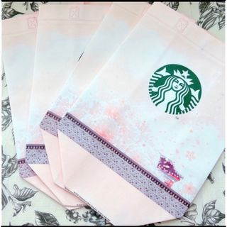 スターバックスコーヒー(Starbucks Coffee)のスターバックス 韓国 さくら ノベルティ ショッパー エコバッグ 1枚(シワ有)(エコバッグ)