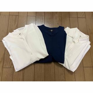 ユニクロ(UNIQLO)のユニクロ　レーヨンシャツ3枚セット(シャツ/ブラウス(長袖/七分))