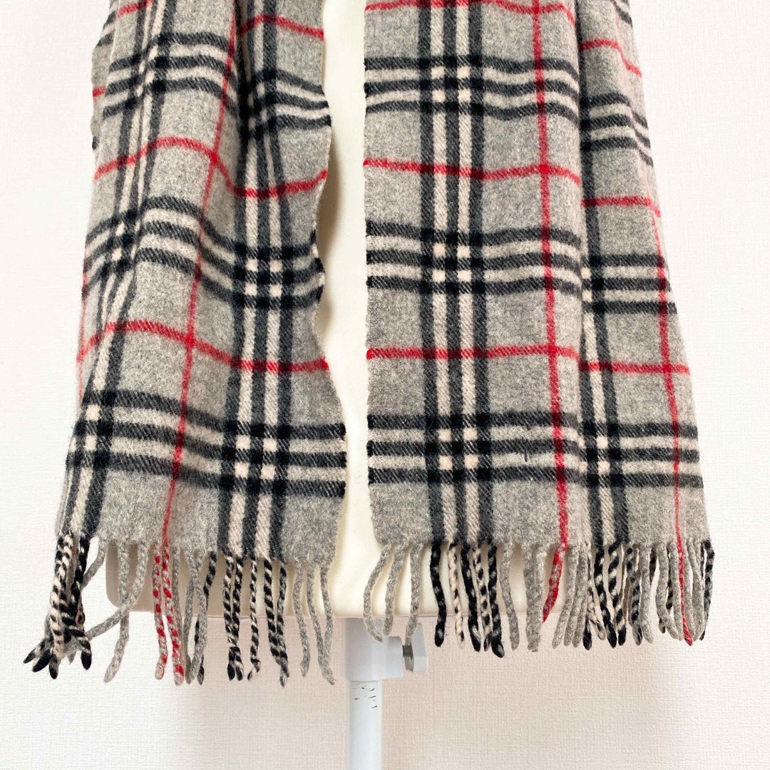 BURBERRY(バーバリー)のBurberry バーバリー　マフラー　ストール　ノバチェック　ウール　グレー レディースのファッション小物(マフラー/ショール)の商品写真