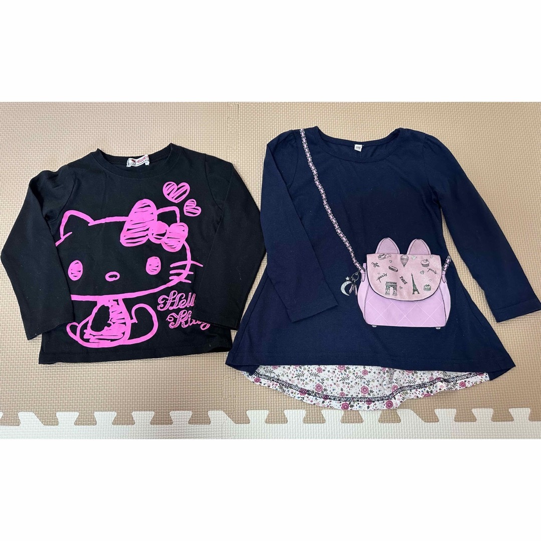 サンリオ(サンリオ)の女の子 長袖Tシャツ 110cm 2点　ハローキティ ポシェット チュニック キッズ/ベビー/マタニティのキッズ服女の子用(90cm~)(Tシャツ/カットソー)の商品写真