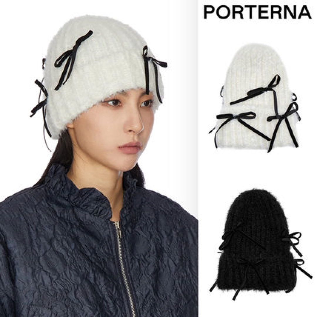 SLY(スライ)のribbon beanie レディースの帽子(ニット帽/ビーニー)の商品写真