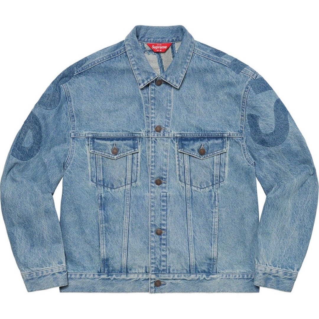 Supreme(シュプリーム)のSupreme Inset Logo Denim Trucker Jacket メンズのジャケット/アウター(Gジャン/デニムジャケット)の商品写真