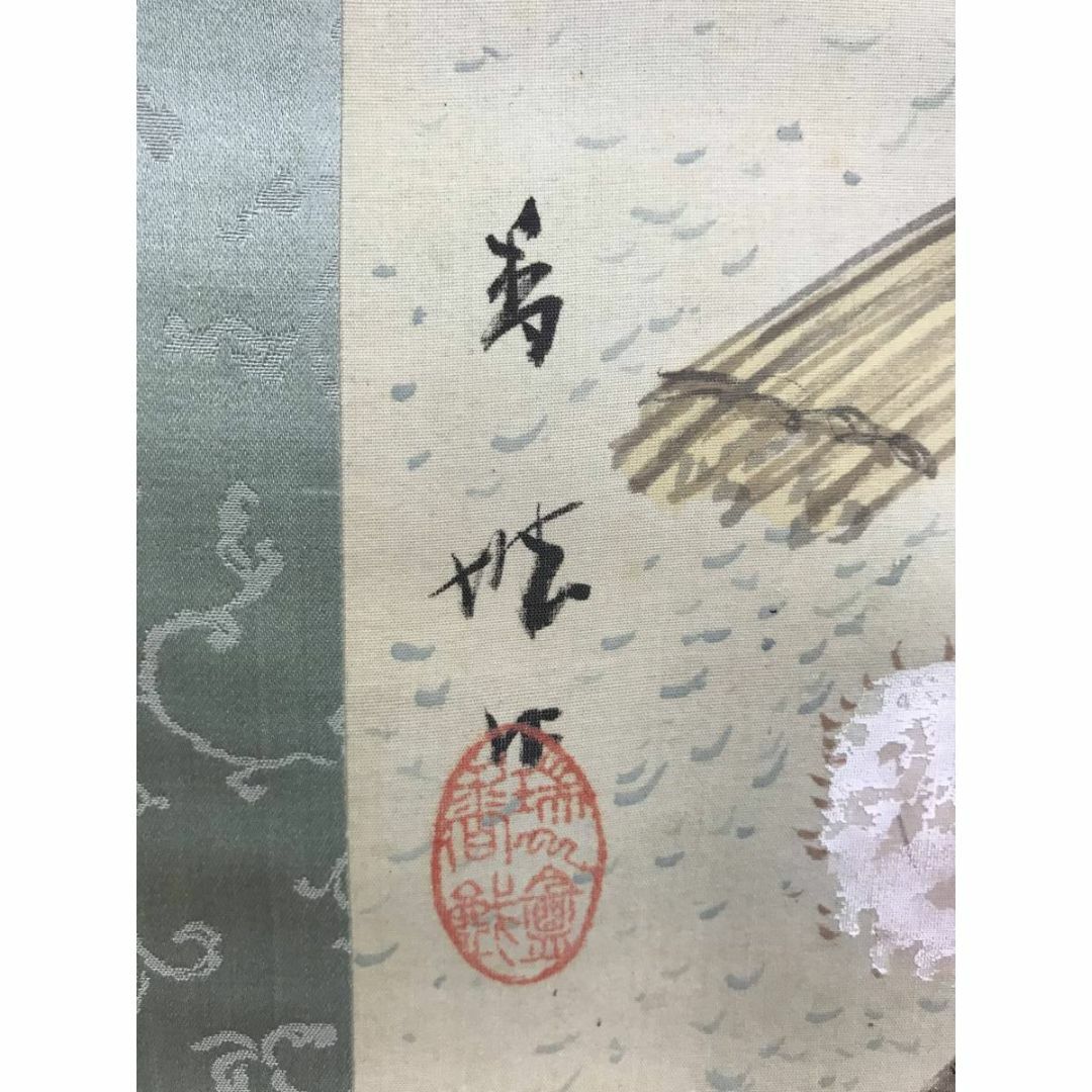 真作/朝見香城/嵐狭春霞図/山水図/嵐山風景図/掛軸☆宝船☆AE-184 真作/朝見香城/嵐狭春霞図/山水図/嵐山風景図/掛軸☆宝船☆AE-184