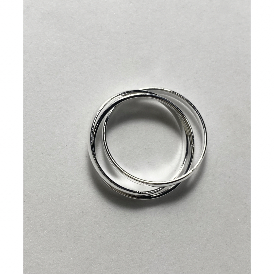 三連SILVER925 シルバー925リング  スターリングトリニティ銀指輪8v メンズのアクセサリー(リング(指輪))の商品写真
