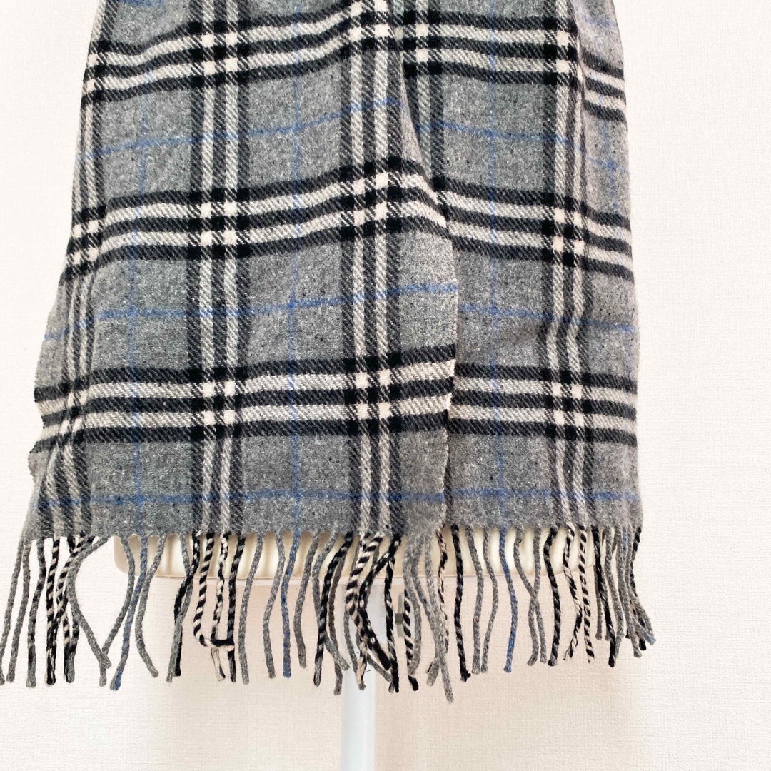 BURBERRY(バーバリー)のBurberry バーバリー　マフラー　ストール　ノバチェック　ウール　グレー レディースのファッション小物(マフラー/ショール)の商品写真