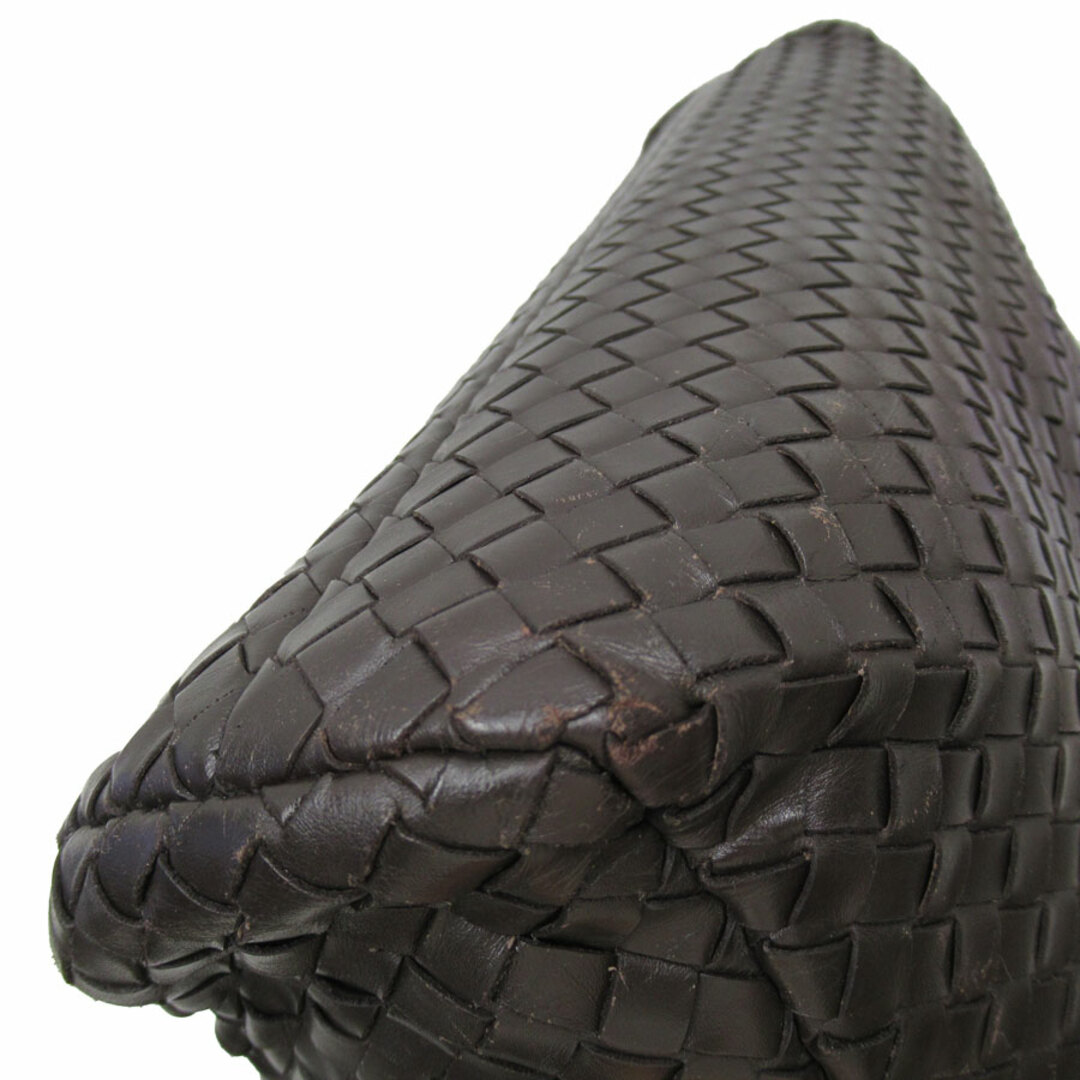 Bottega Veneta(ボッテガヴェネタ)のボッテガヴェネタ BOTTEGAVENETA ハンドバッグ ビジネスバッグ イントレチャート レザー ブラウン メンズ 送料無料【中古】 t19210j レディースのバッグ(ハンドバッグ)の商品写真