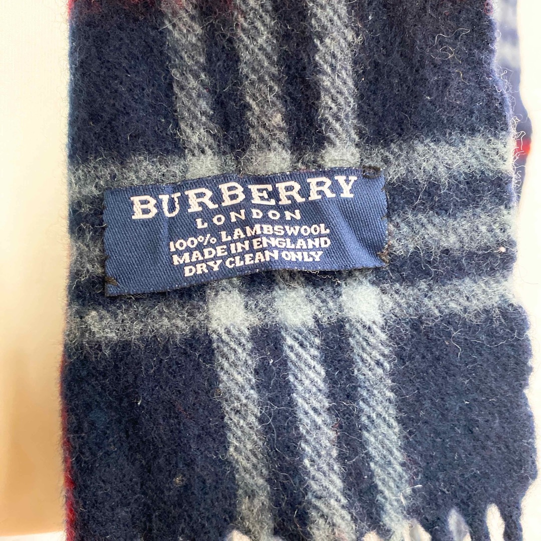 BURBERRY(バーバリー)のBurberry バーバリー　マフラー　ストール　ノバチェック　ウール　ネイビー レディースのファッション小物(マフラー/ショール)の商品写真