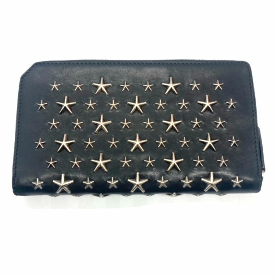 JIMMY CHOO(ジミーチュウ)のJIMMY CHOO ジミーチュウ　ラウンドファスナー　カーナビー　ブラック　スタッズ　メンズ　レディース　長財布 レディースのファッション小物(財布)の商品写真