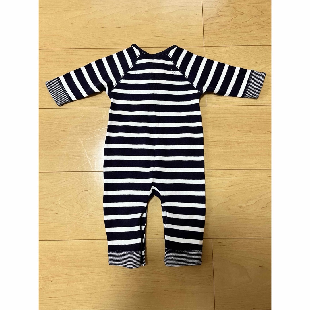 babyGAP(ベビーギャップ)のbabyGap ベビーギャップ ロンパース カバーオール ボーダー 60 キッズ/ベビー/マタニティのベビー服(~85cm)(ロンパース)の商品写真