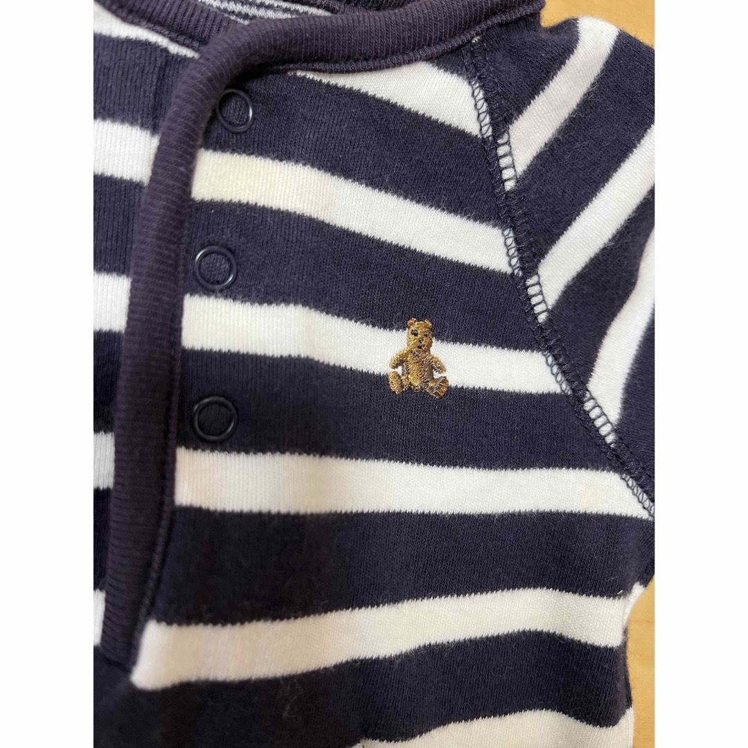 babyGAP(ベビーギャップ)のbabyGap ベビーギャップ ロンパース カバーオール ボーダー 60 キッズ/ベビー/マタニティのベビー服(~85cm)(ロンパース)の商品写真