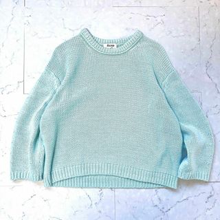 アクネストゥディオズ(Acne Studios)の【アクネ ストゥディオズ】美品コットン サマーニット 水色Acnestudios(ニット/セーター)