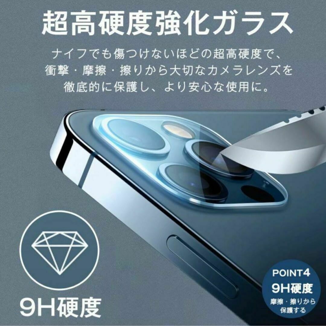 【iPhone15Pro】覗き見防止ガラスフィルム＋カメラ保護フィルム スマホ/家電/カメラのスマホアクセサリー(保護フィルム)の商品写真