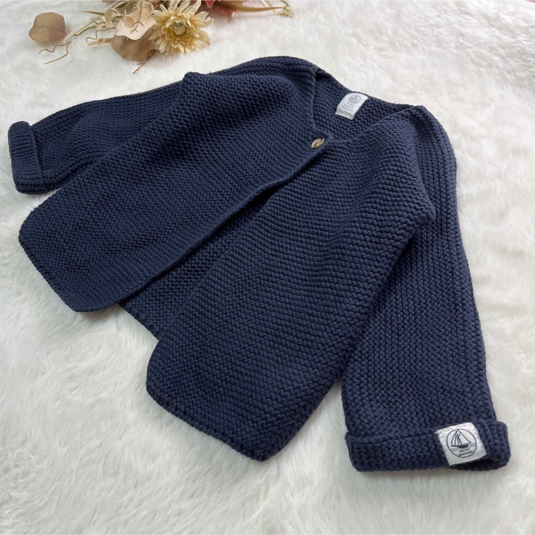 PETIT BATEAU(プチバトー)のプチバトー　ボレロカーディガン　コットンニット キッズ/ベビー/マタニティのベビー服(~85cm)(カーディガン/ボレロ)の商品写真