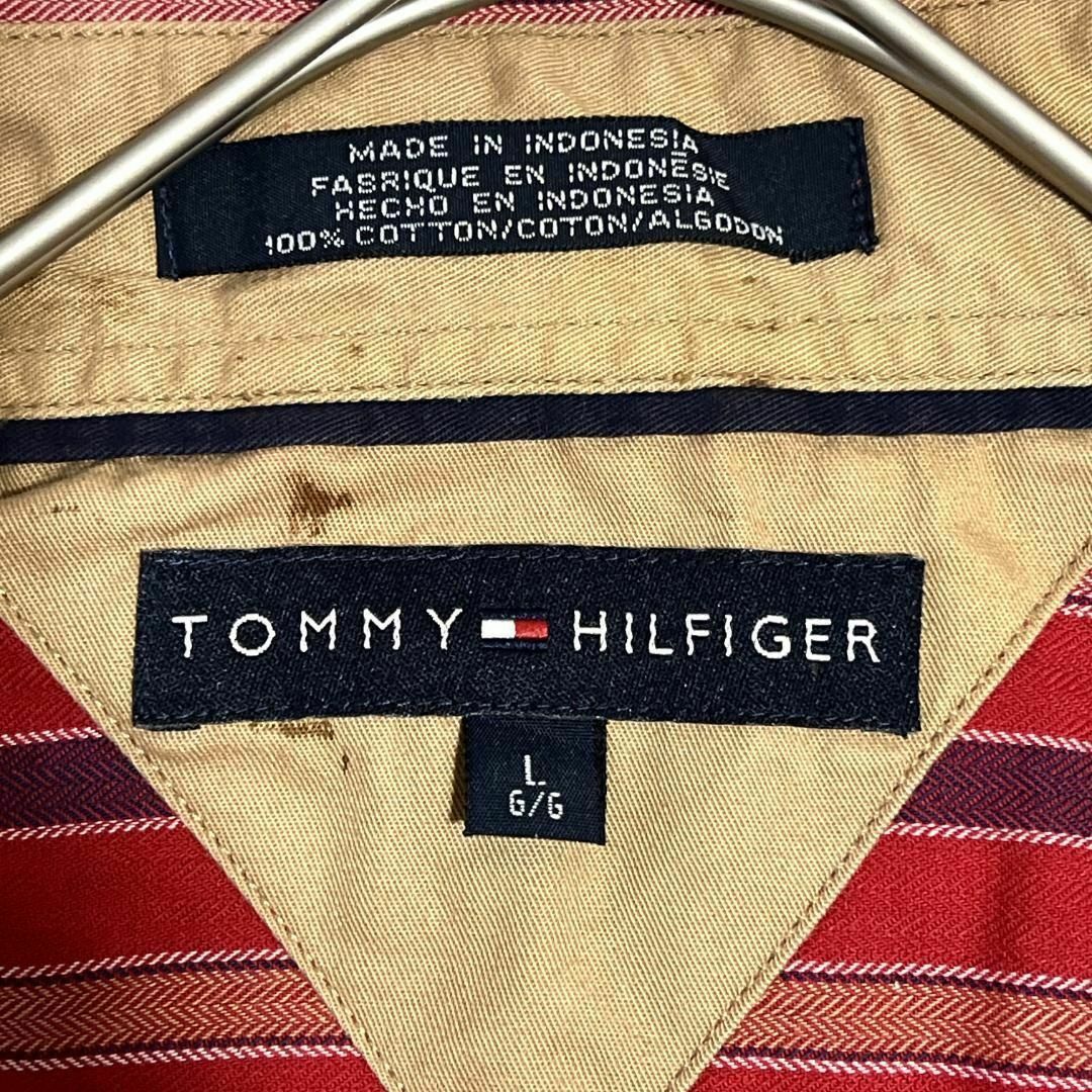 TOMMY HILFIGER(トミーヒルフィガー)のトミーヒルフィガー ストライプBD長袖シャツ 胸ポケット 刺繍ロゴ q89 メンズのトップス(シャツ)の商品写真