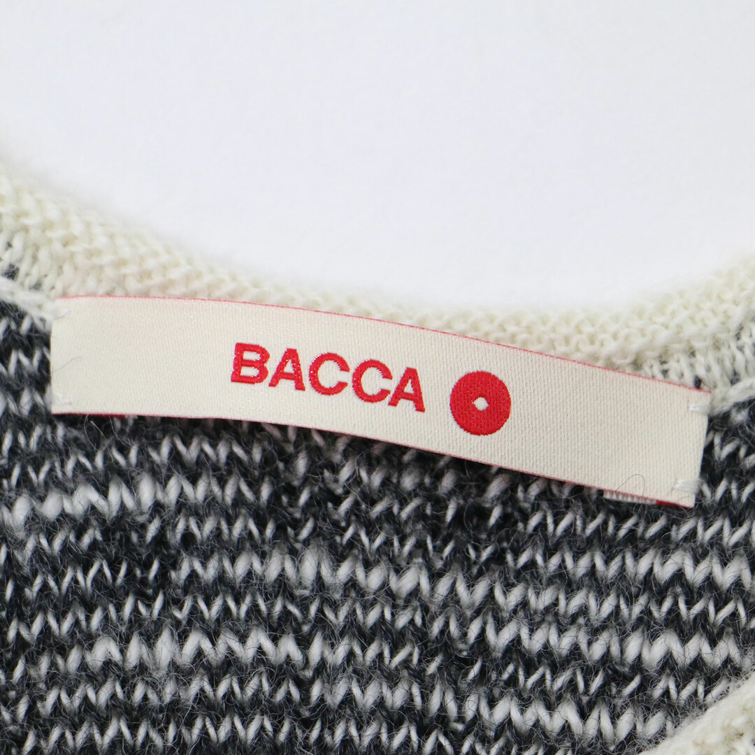 BACCA(バッカ)の美品 BACCA バッカ ニット タンクトップ ウール ブラック ホワイト 黒 白 S(9号) アニヴェンボーダー 秋冬 トップス カットソー ベスト 大人 きれいめ カジュアル【レディース】【中古】 レディースのトップス(ニット/セーター)の商品写真