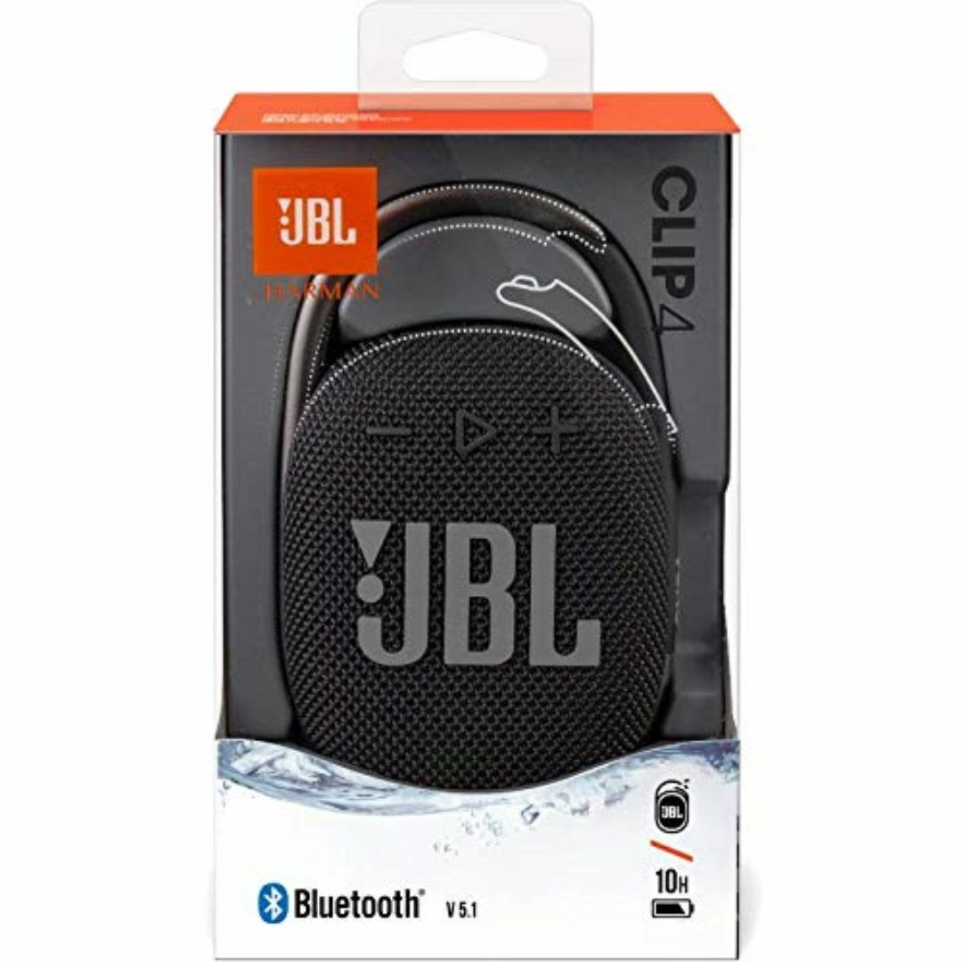 【色: ブラック】JBL CLIP 4 Bluetoothスピーカー USB C スマホ/家電/カメラのオーディオ機器(スピーカー)の商品写真