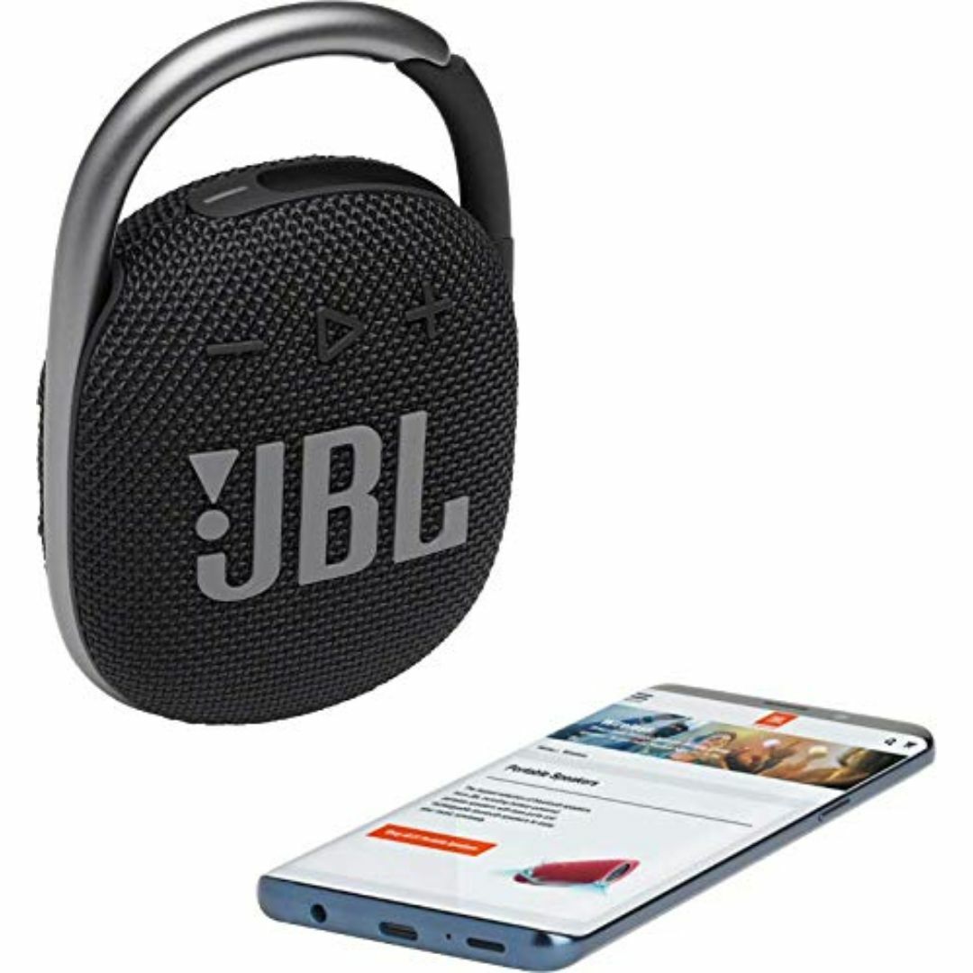 【色: ブラック】JBL CLIP 4 Bluetoothスピーカー USB C スマホ/家電/カメラのオーディオ機器(スピーカー)の商品写真